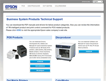 Tablet Screenshot of epson-pos.com